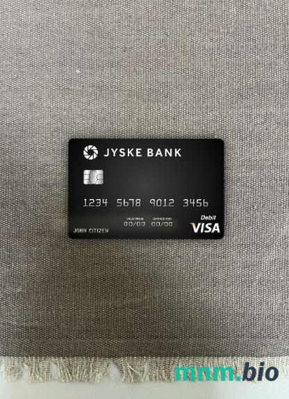 Denmark Jyske bank visa obciążyć card wygląd fotograficzny skan PSD + zdjęcie
